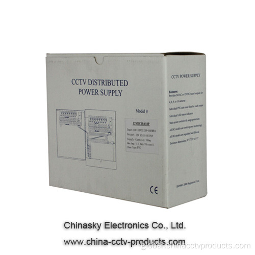 CCTV DC Distributed Power Box 12VDC 10Amp 9 Channel CCTV Power Supply 12VDC10A9P Supplier